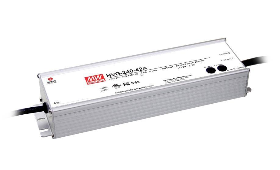 Part number HVG-240-36A Product Type LED AC/DC Driver from Manufacturer MEAN WELL USA 